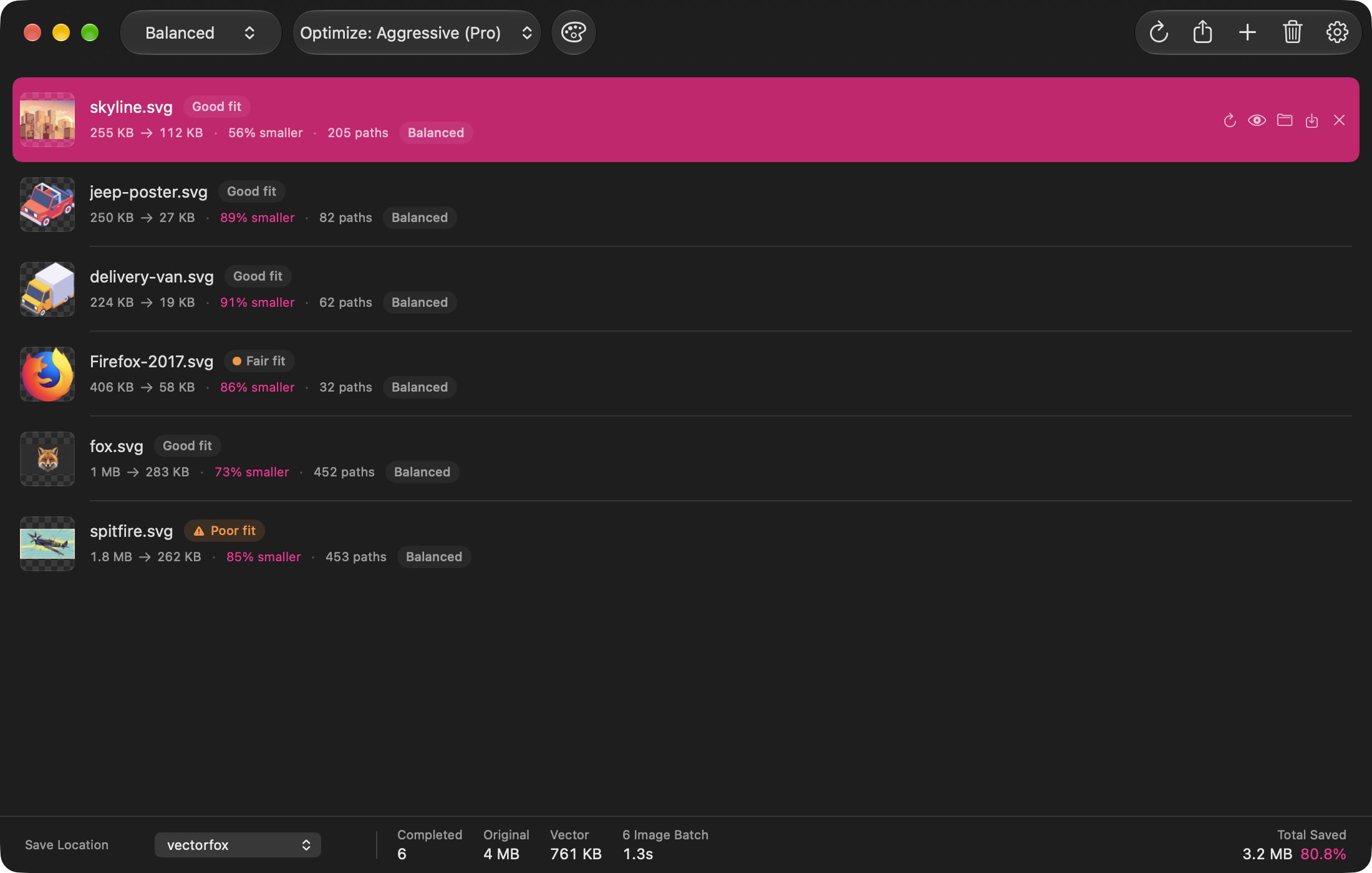 Convert several images in one batch